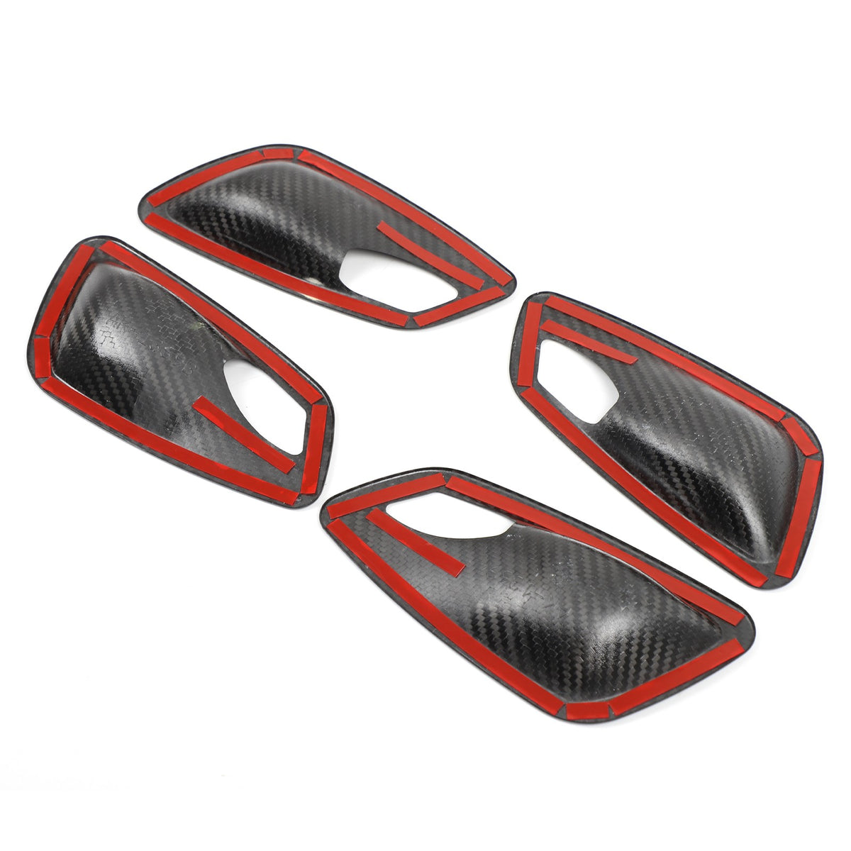 Real Carbon Fiber Inner Interior Door Bowl Trim For BMW 3 Series E90 2005-2012 8