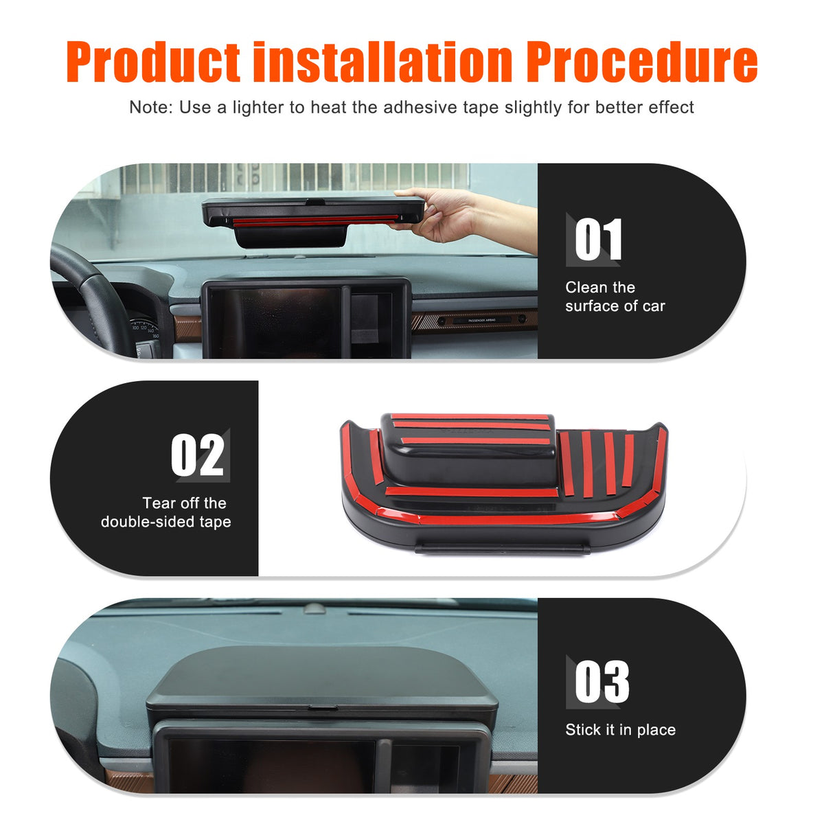 ABS Navigation Screen Rear Storage Box With Lid For Ford Maverick 2022+ US 18