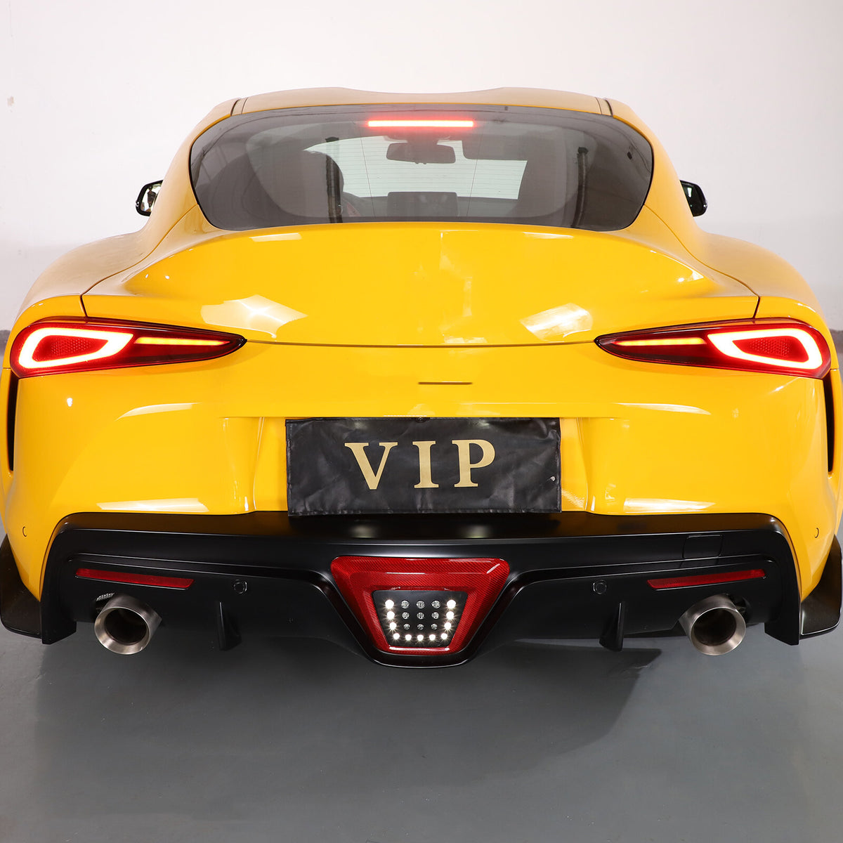 Red Real Carbon fiber Rear Bumper lower brake light frame For GR Supra 19-24 10