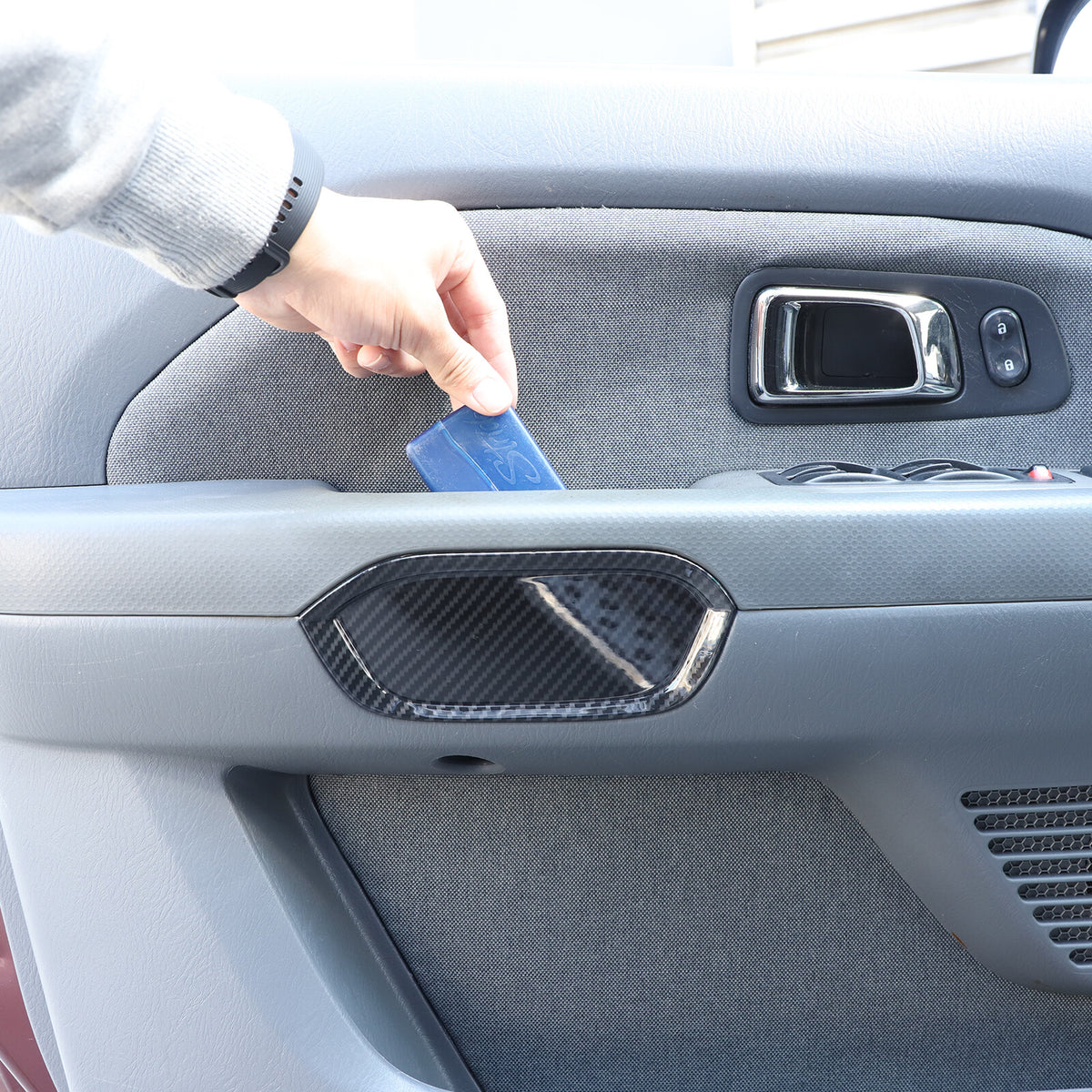 ABS Carbon Fiber Door Panel Armrest Handle Bowl Trim For Honda Pilot 03-08 US 2