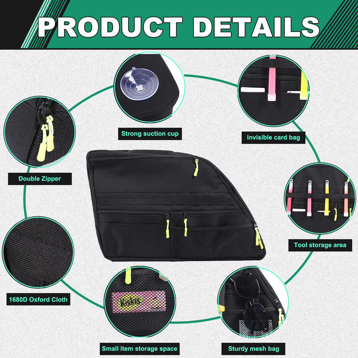 Car Trunk Right Side Window Storage Tool Bag For Benz GL-Class X164 2006-12 3