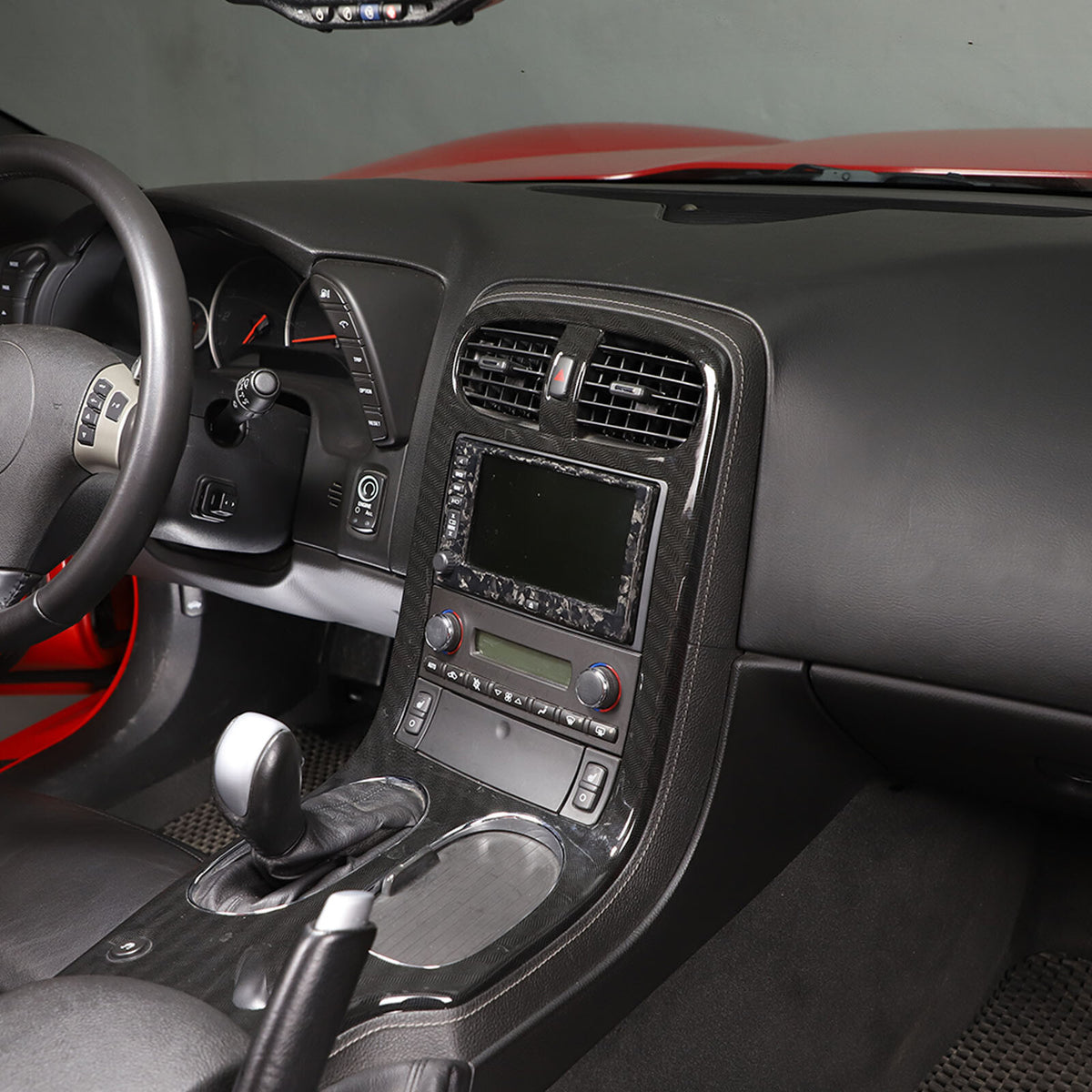 Forged Real Carbon Fiber Full Interior Set Decor Cover Trim Kit for Corvette C6 127
