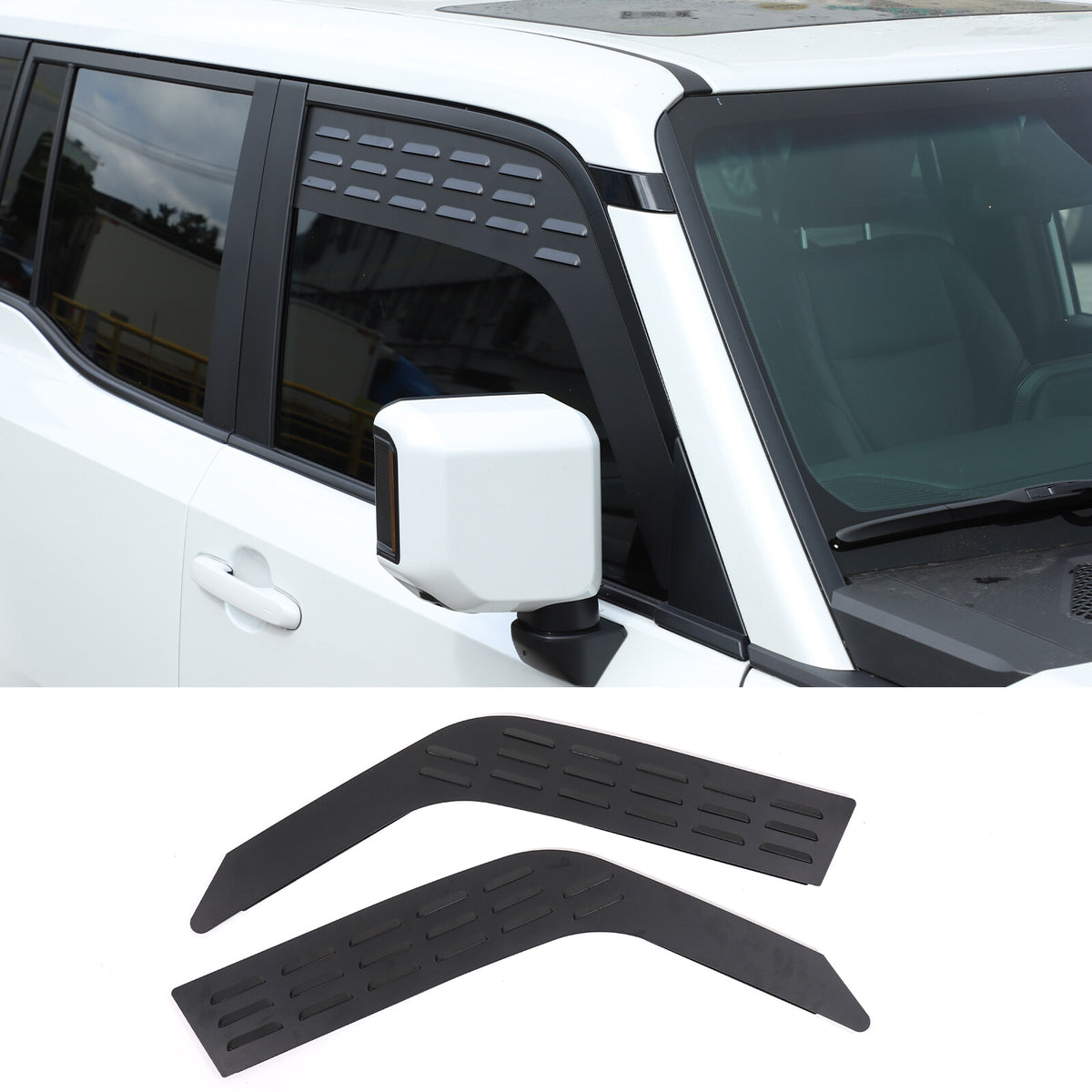 Front Door Window Louver Air Vent Panel Trim For Toyota Land Cruiser LC250 24+ 10