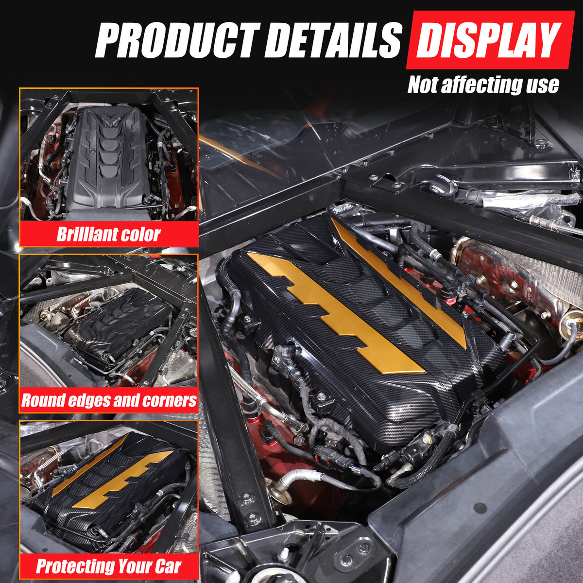 Replace Engine Hood Panel Trim Cover Cap For Corvette C8 Coupe 2020-26 - Variants 16-20 28