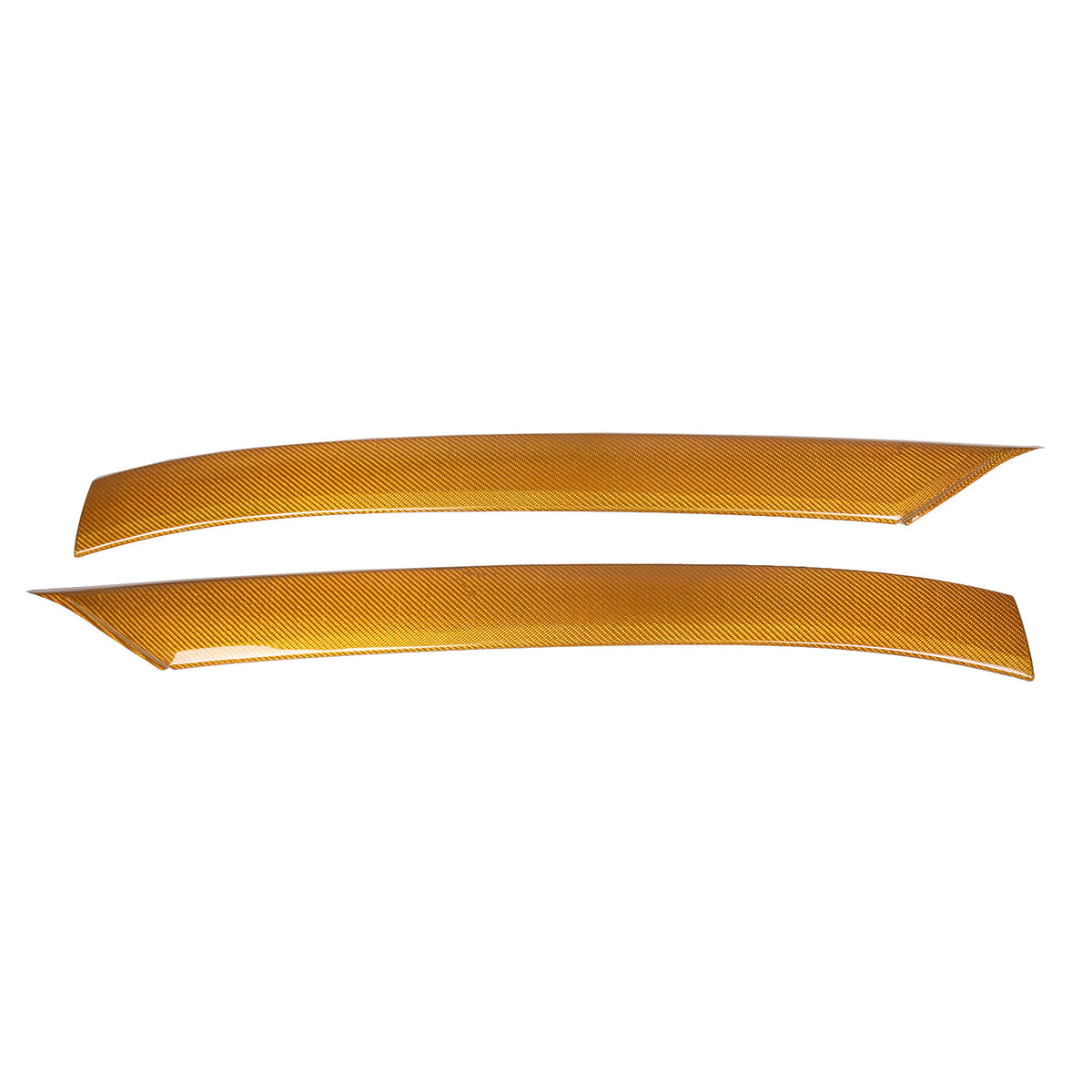 Yellow Carbon Fiber Front Window A Pillar Layover Trim For C8 Corvette 20-26 3
