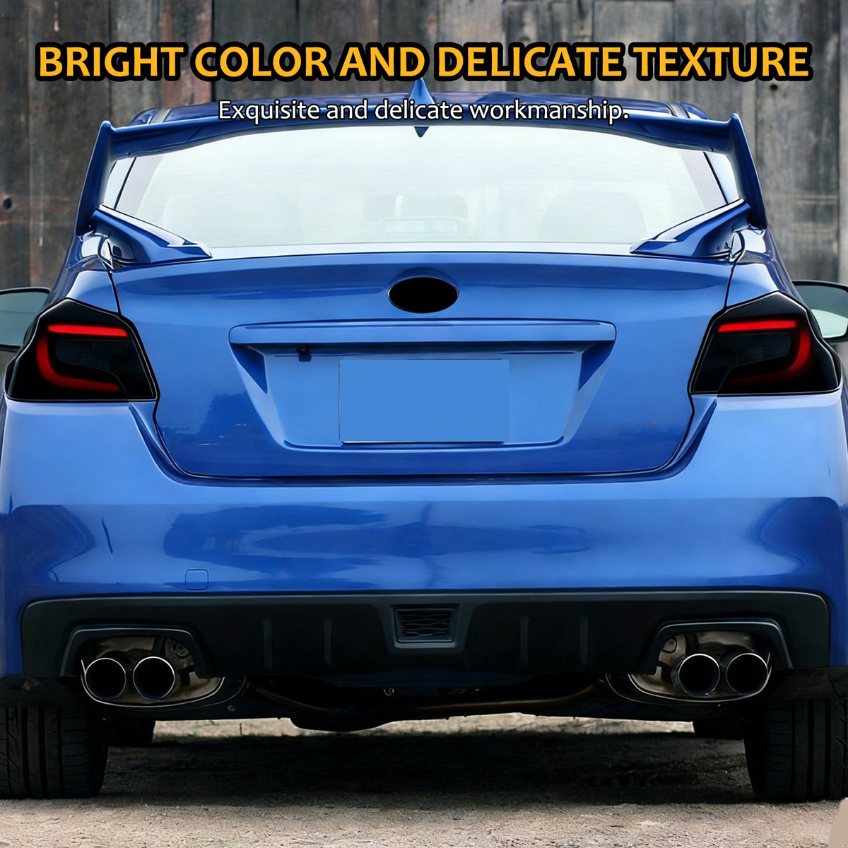 Black Smoked Taillight Smoke Lens Trim Cover For Subaru WRX STI 2015-2021 18