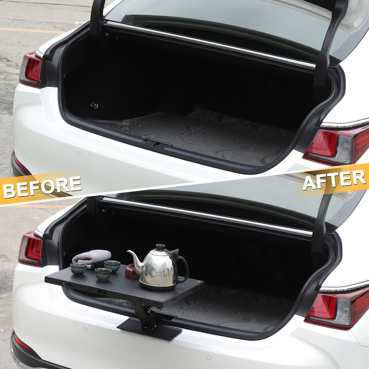 Car Camping Portable Trunk Lock Latch Table For Lexus ES 2018+ 3