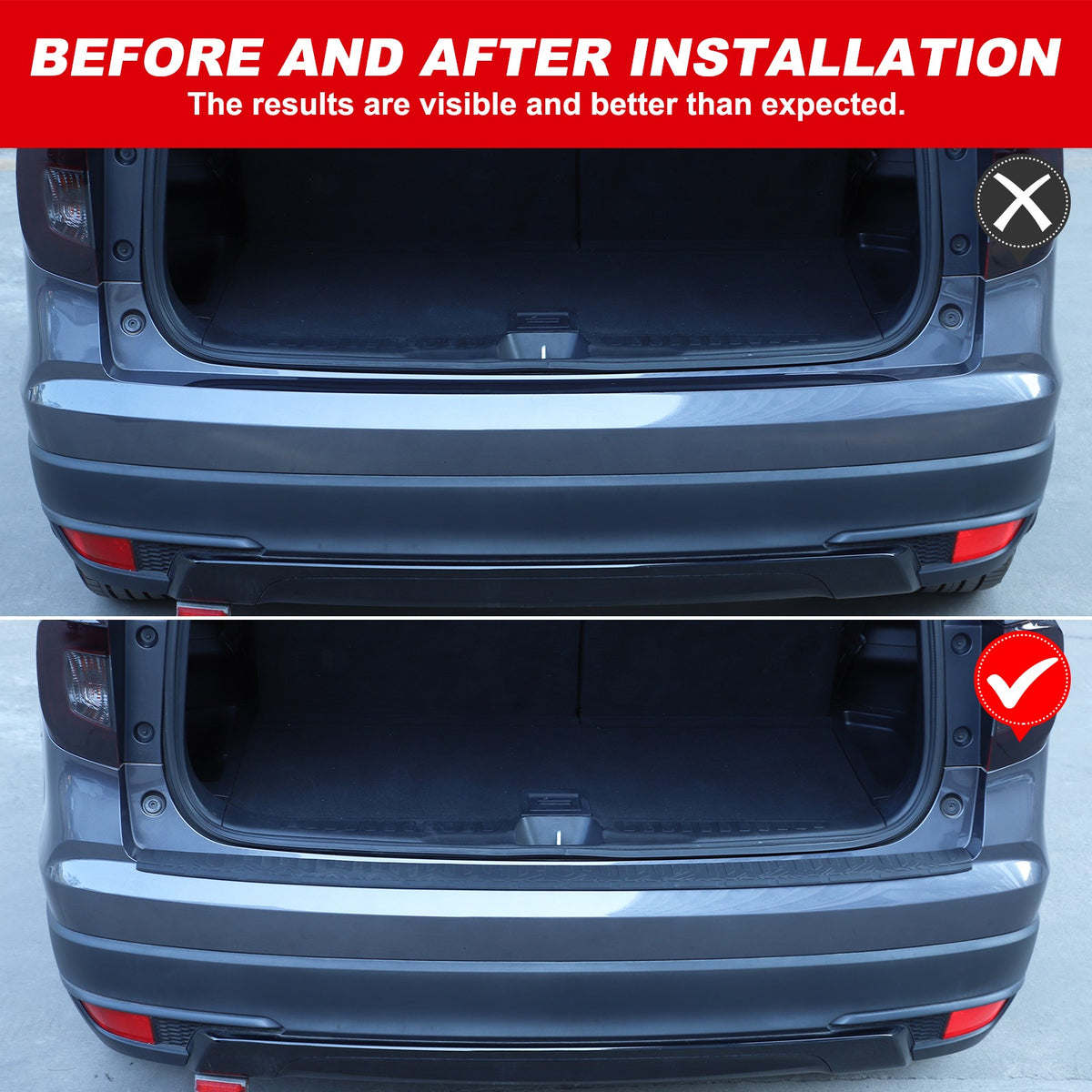 External Rear Bumper Guard Protector Trim For Honda Pilot 2016-2022 10