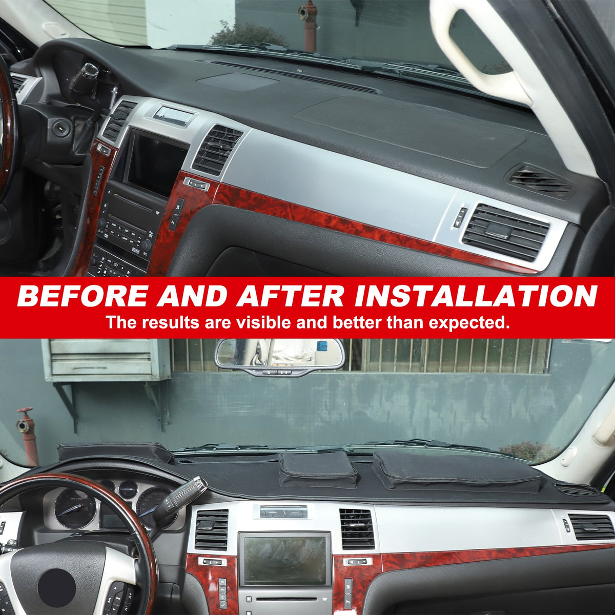 Interior Center Console Dashboard Storage Bag For Cadillac Escalade 2007-14 4
