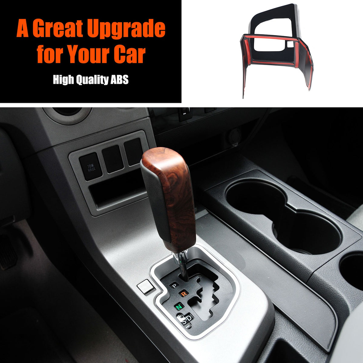 Glossy Piano Black Center Gear Shift Trim For Toyota Tundra/Sequoia 2007-2013 10