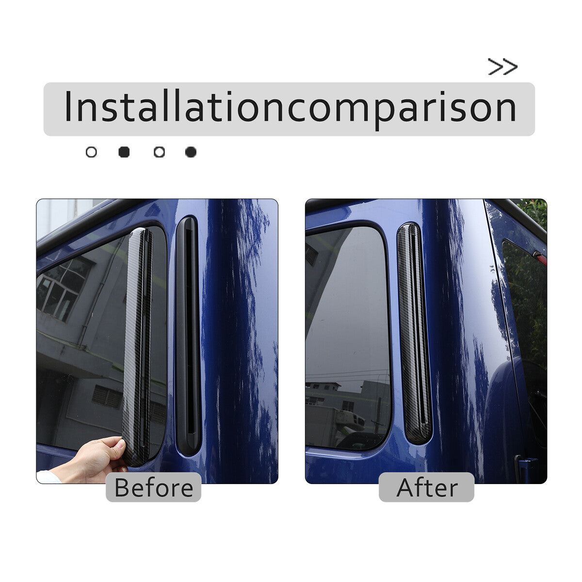 For Mercedes-Benz G-Class 19-20 Carbon Style Rear C-Pillar Air Outlet Vent Trim 5