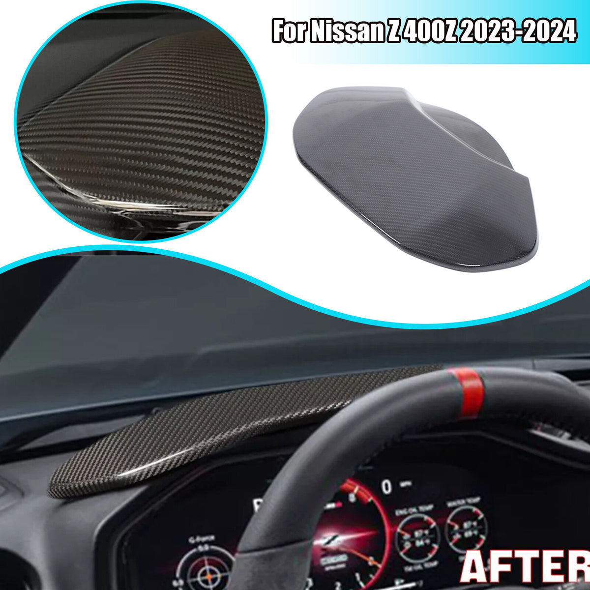 Real Carbon Fiber Dash Pad Instrument Panel Trim For Nissan Z Rz34 400z 2023-24 1