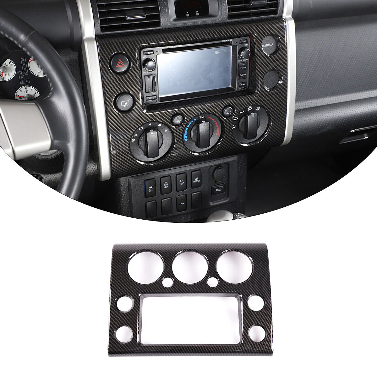 18pcs Carbon Fiber Look Center Console Kit Trim For Toyota FJ Cruiser 2007-2020 17