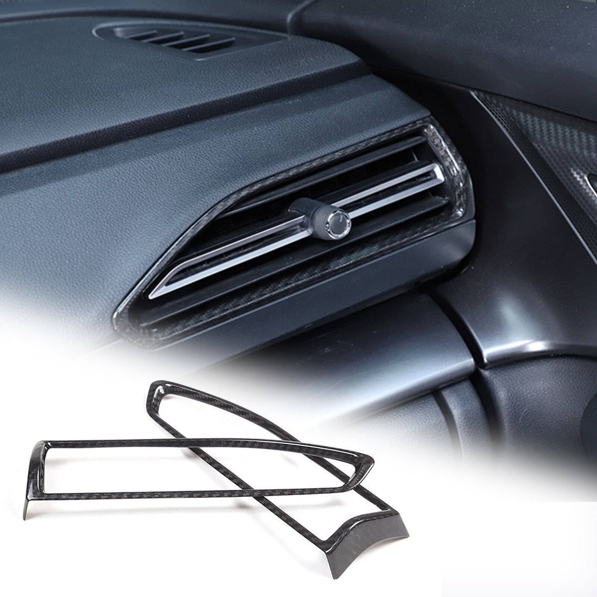 Real Carbon Fiber Interior Side Air Vent Outlet Cover For Subaru WRX VB 22-24 1