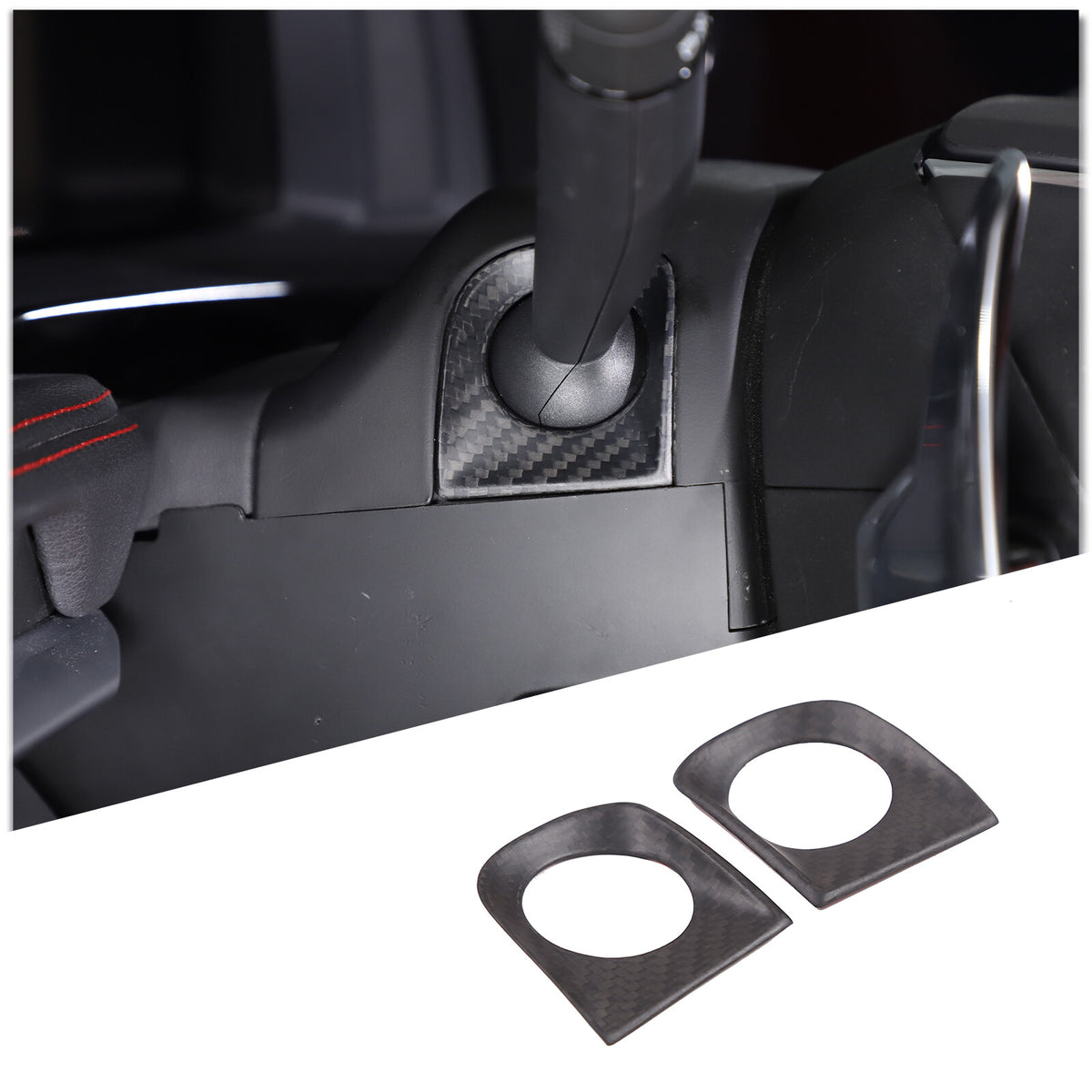 Matte Real Dry Carbon Fiber Interior Decor Trim Cover For Corvette C8 2020+ 86