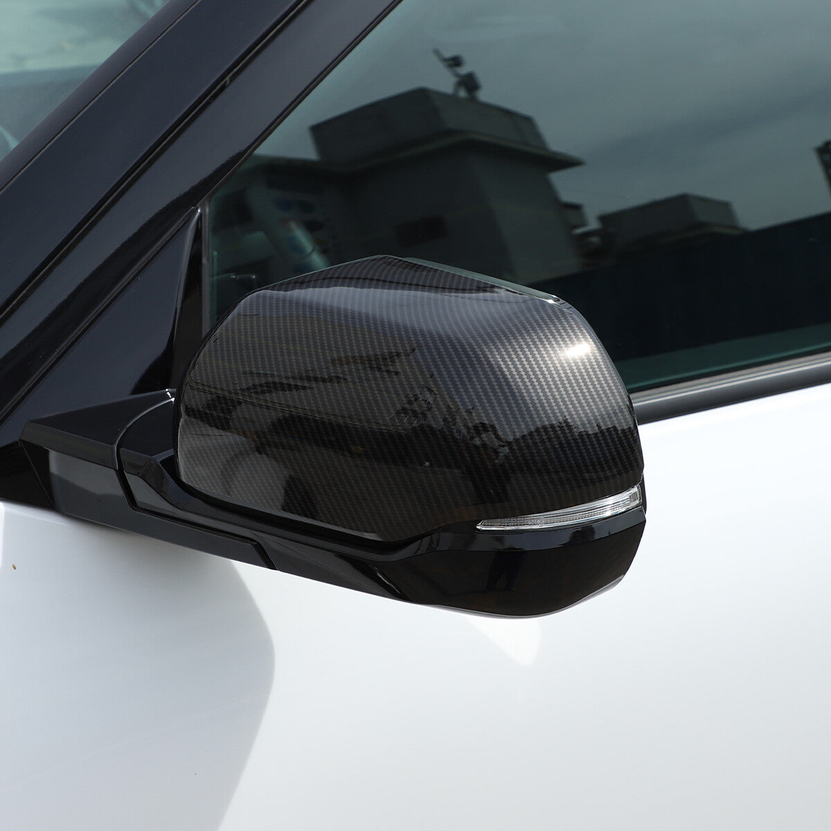 Carbon fiber Side Mirror+Door Handle Covers Molding Trim for Toyota Tundra 22-26 9