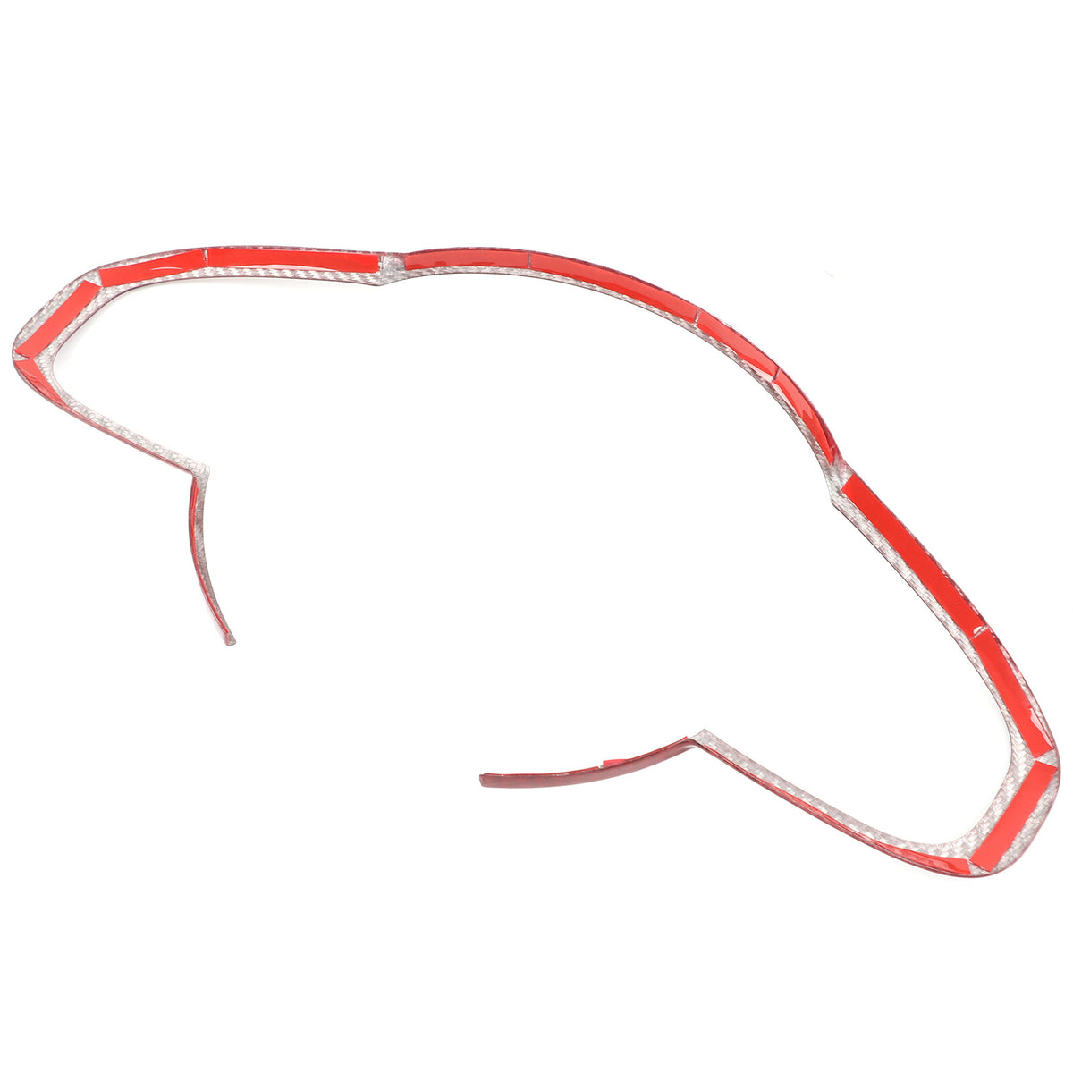 Red Real Carbon Fiber Steering Wheel Trim For Fiat 500 Abarth 595 695 2016+ 15