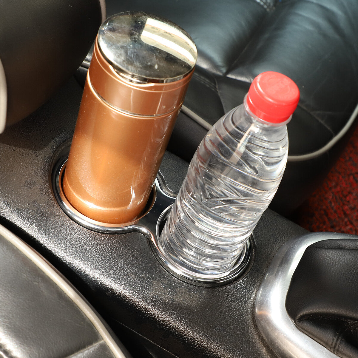 Silver Alloy Water Cup Holder Cover Trim Frame For Hummer H3 2005-09 3