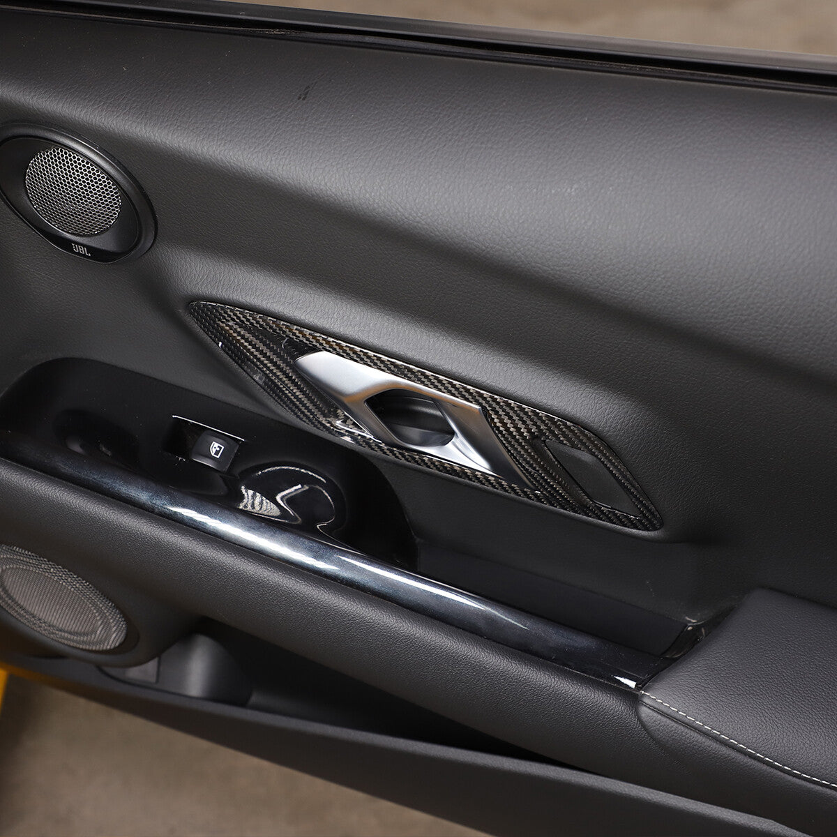 Carbon Fiber Inner Door Handle Frame Trim Cover for toyota supra A90 2019-24 4