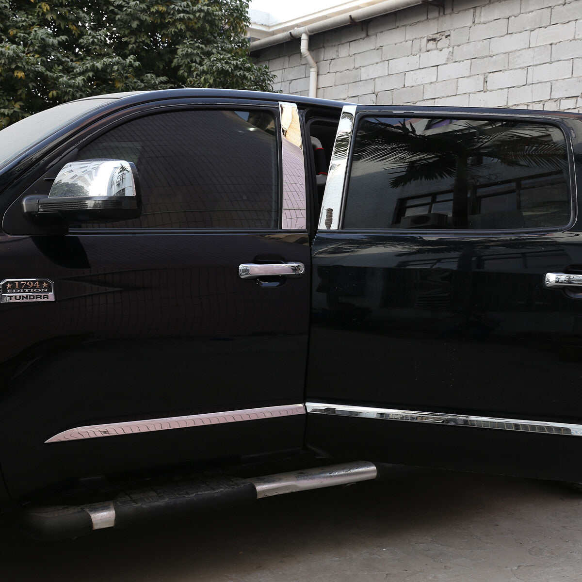 Chrome Side Body Door Protect Trim Stainless Steel for Toyota Tundra 2014-2021 11