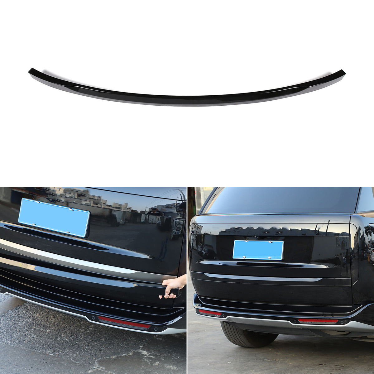 Glossy Black ABS Tailgate Trunk Handle Cover Trim For Range Rover Vogue 2023-24 4