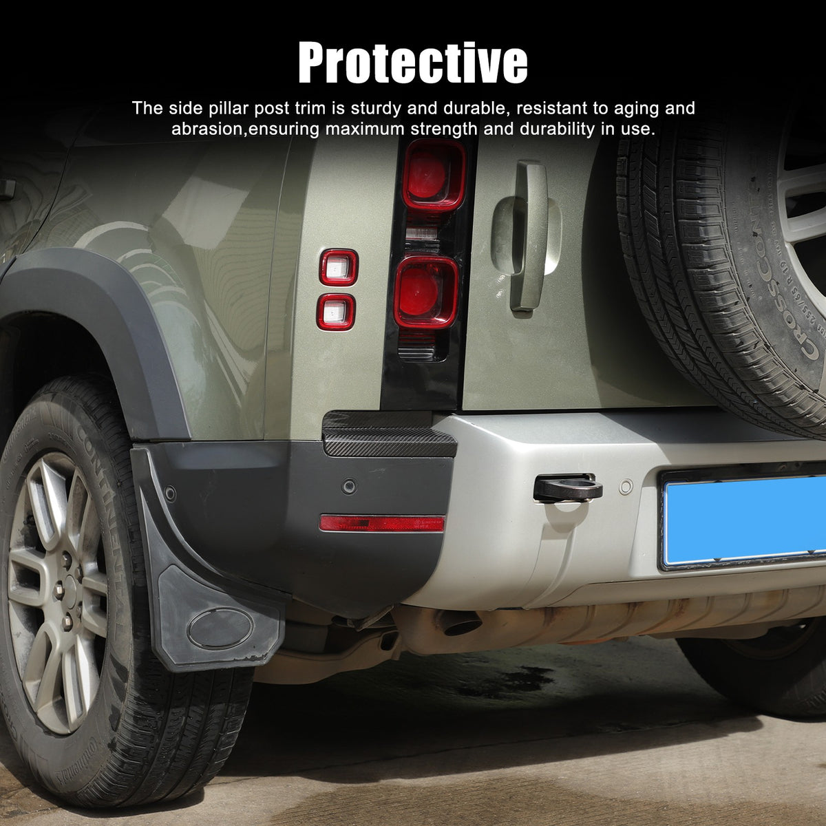 Real Carbon Fiber Rear Bumper Side Taillight Lower Trim For LR Defender L663 20+ 18