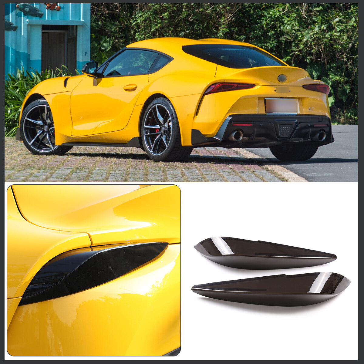 Smoked Tail Light Cover Rear Light Guard Trim For Toyota Supra A90 19-24 US 8