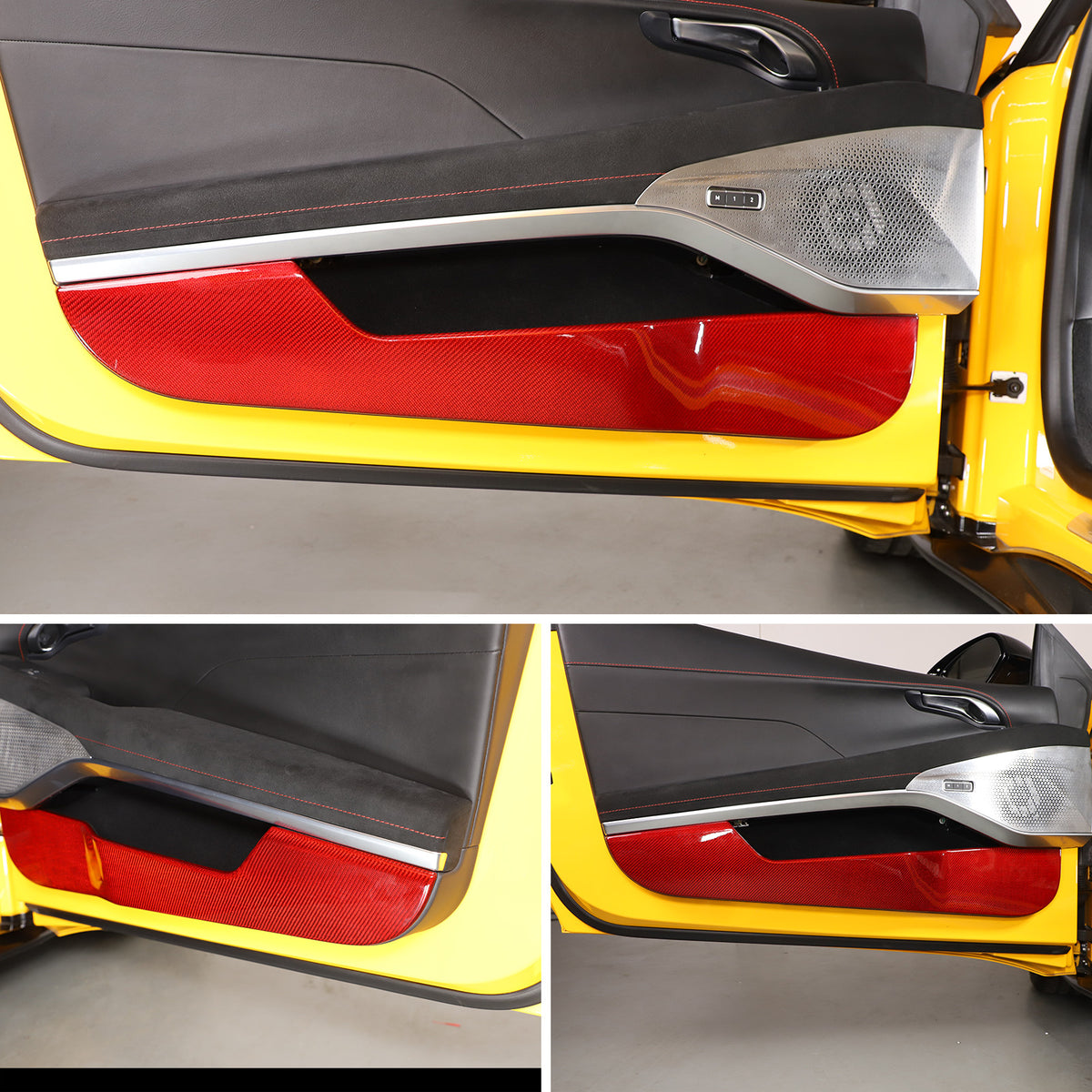 Red Real Carbon Fiber Interior Exterior Conosle Trim Cover For Lotus EMIRA 21-25 196