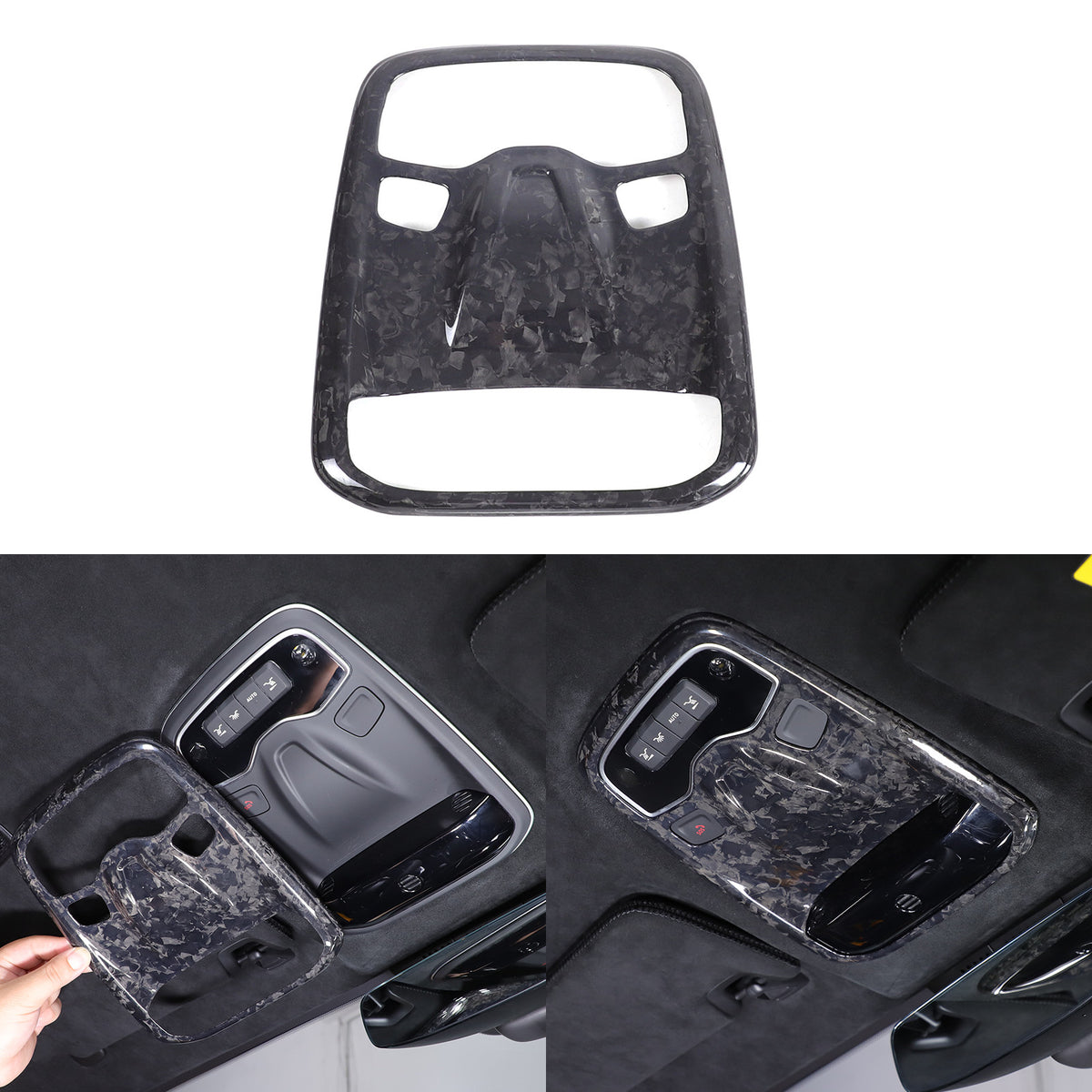 Forged Real Carbon fiber Reading light Switch Trim Cover For Lotus EMIRA 2021-25 2