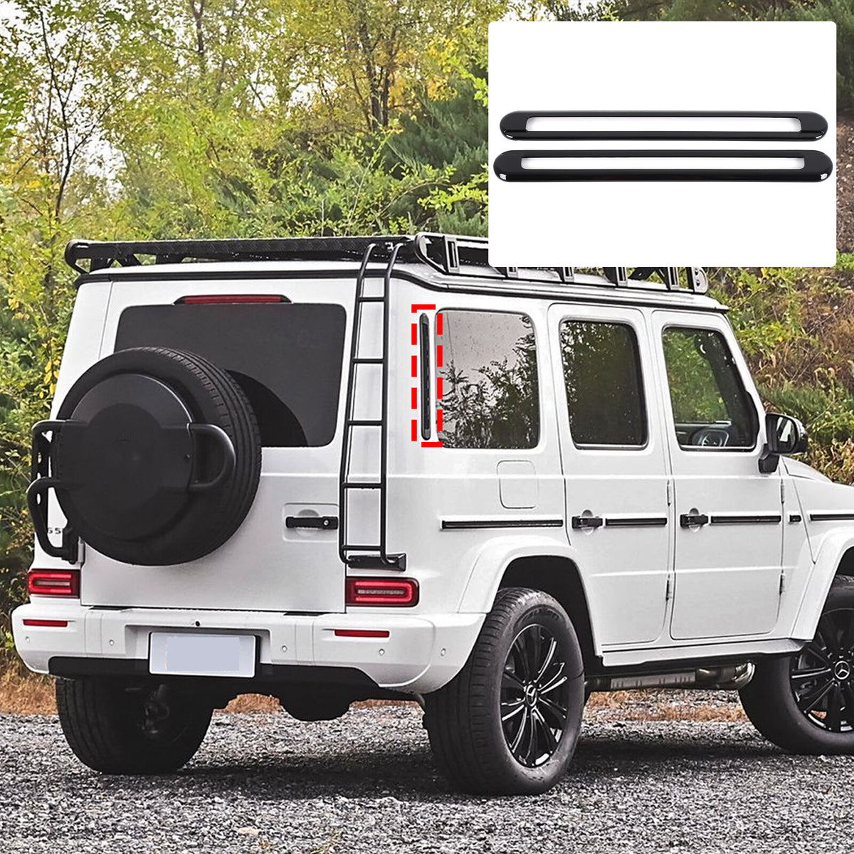 Glossy Piano Black Rear Side Air Outlet Trim Cover For Benz G-Class W463 25+ US 17