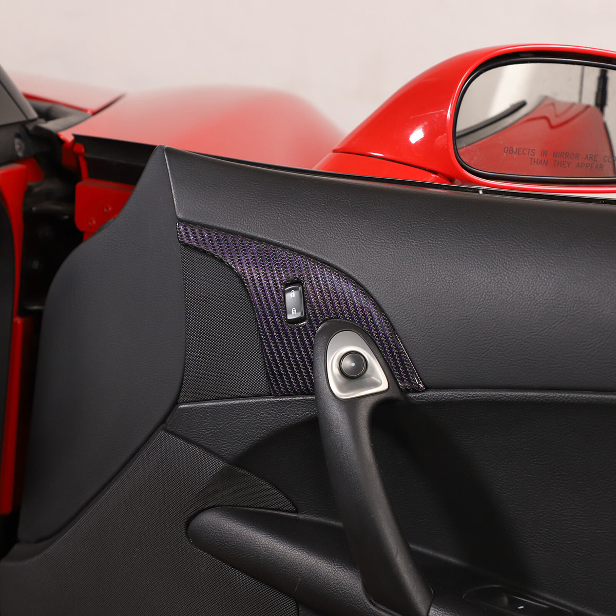 Real Carbon Fiber Children Lock Button Frame Trim For Corvette C6 2005-2013 24