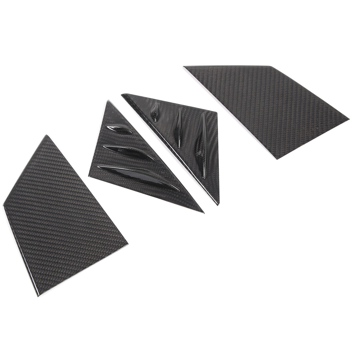 Real Carbon Fiber External A-Pillar Triangle Trim Cover For Fiat 500 2010+ 16