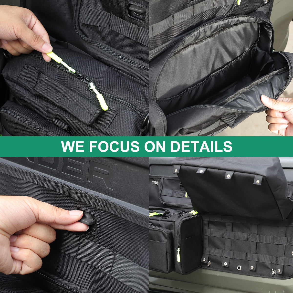 Cargo Rear Door Tailgate Trunk Storage Bag For Land Rover Defender L663 2020+ 16