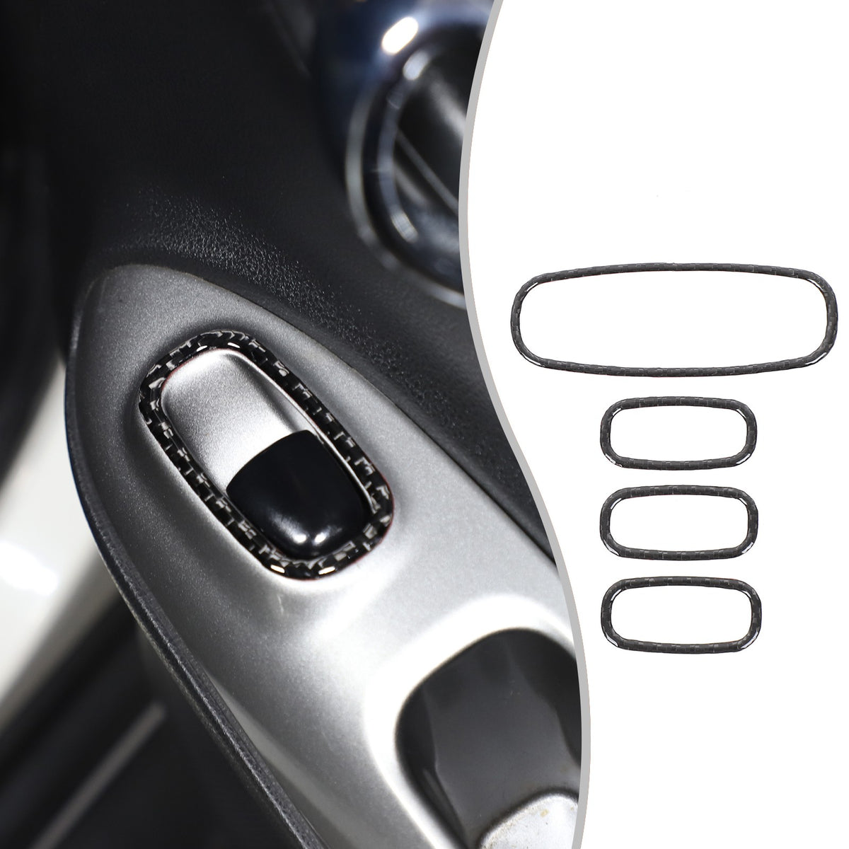 Soft Carbon Fiber Interior Center Console trim Sticker For Nissan Juke 2011-2019 122