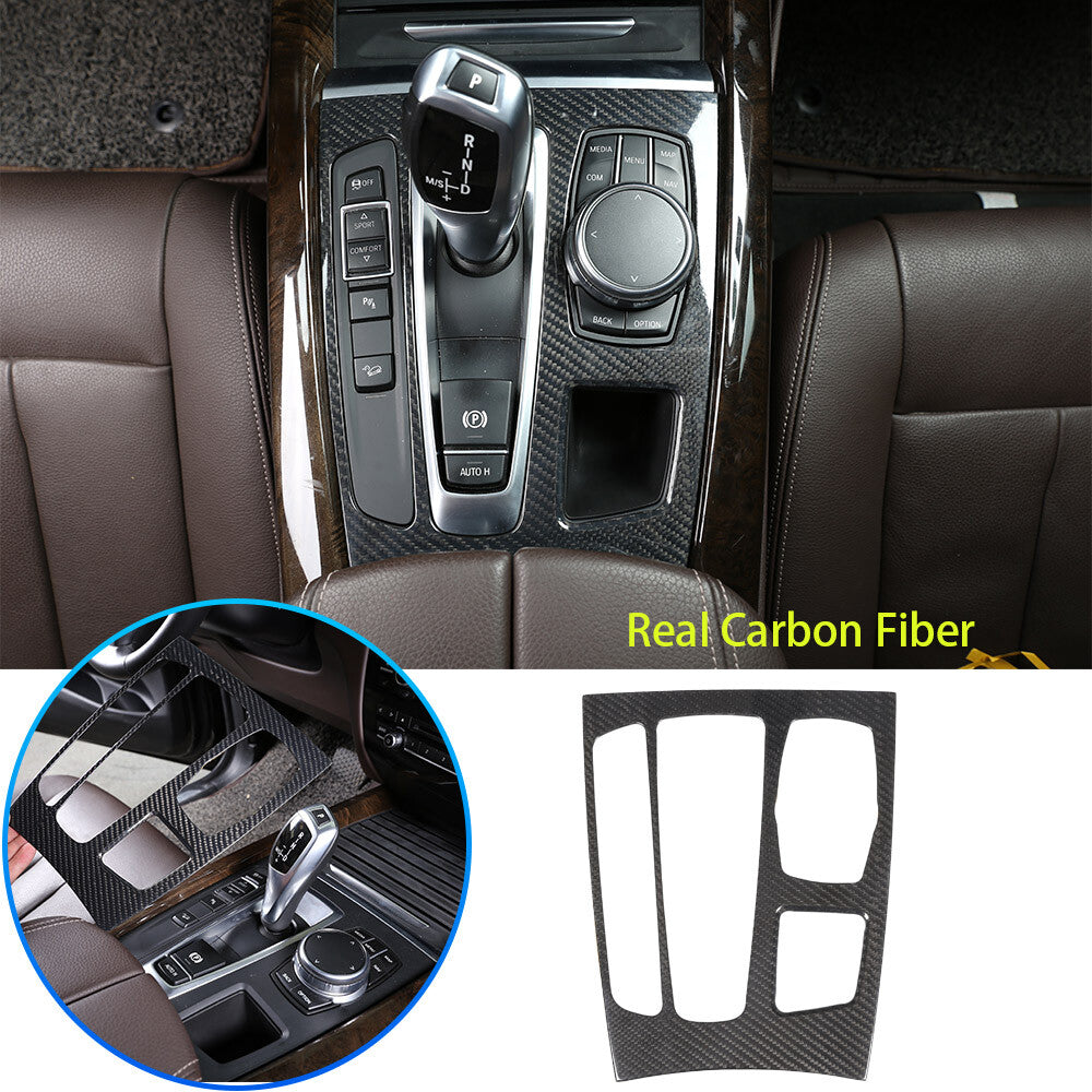 17PCS Real Dry Carbon Fiber Interior Trim Decor Cover For BMW X5 F15 2014-2018 41