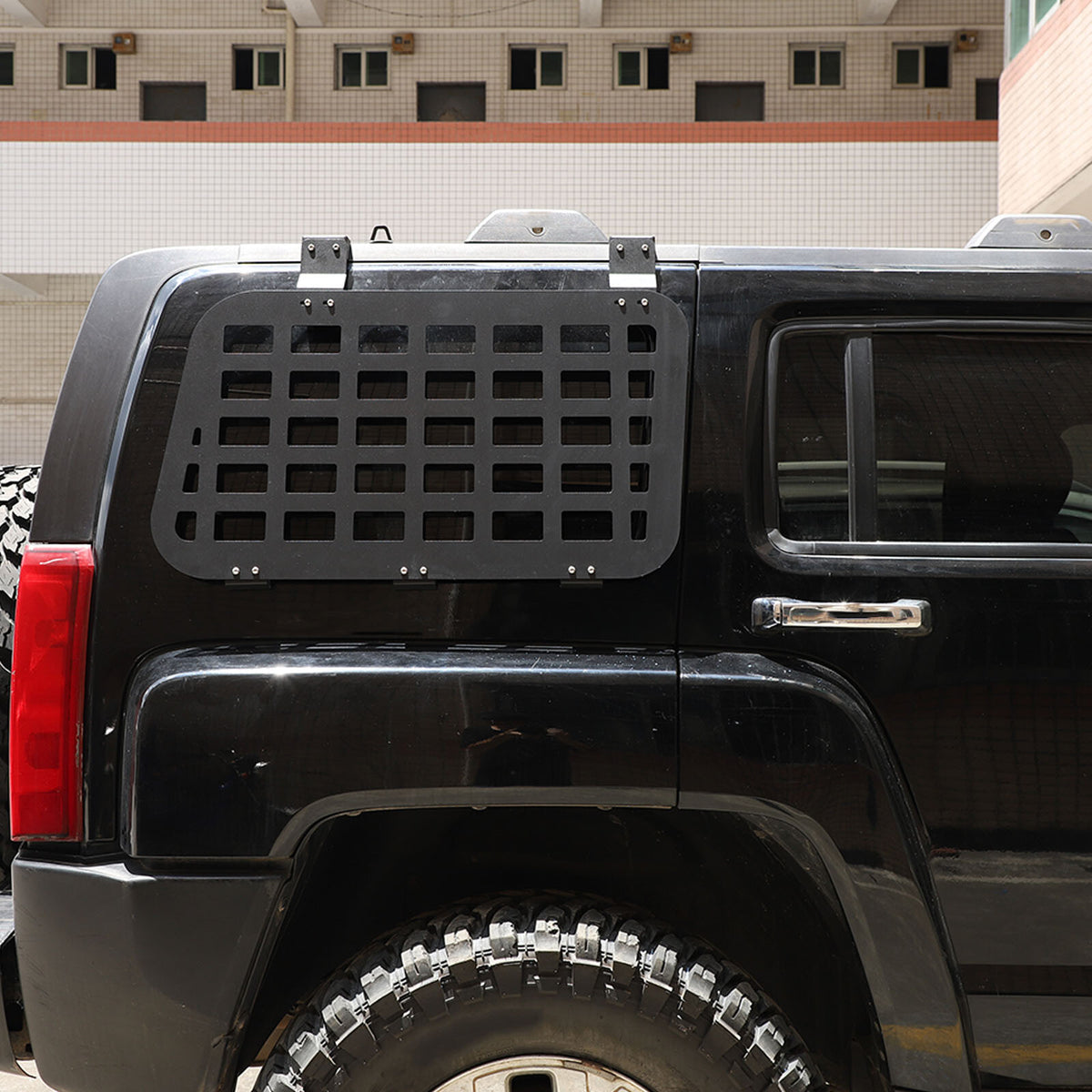 Rear Outer Side Window MOLLE Storage Flank Panel Bracket For Hummer H3 2005-2009 6