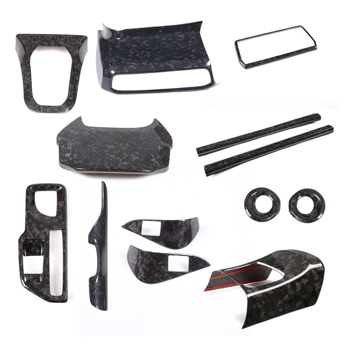 Forged Real Carbon Fiber Interior Full Trim Cover Set For Toyota Supra A90 2019+ 1