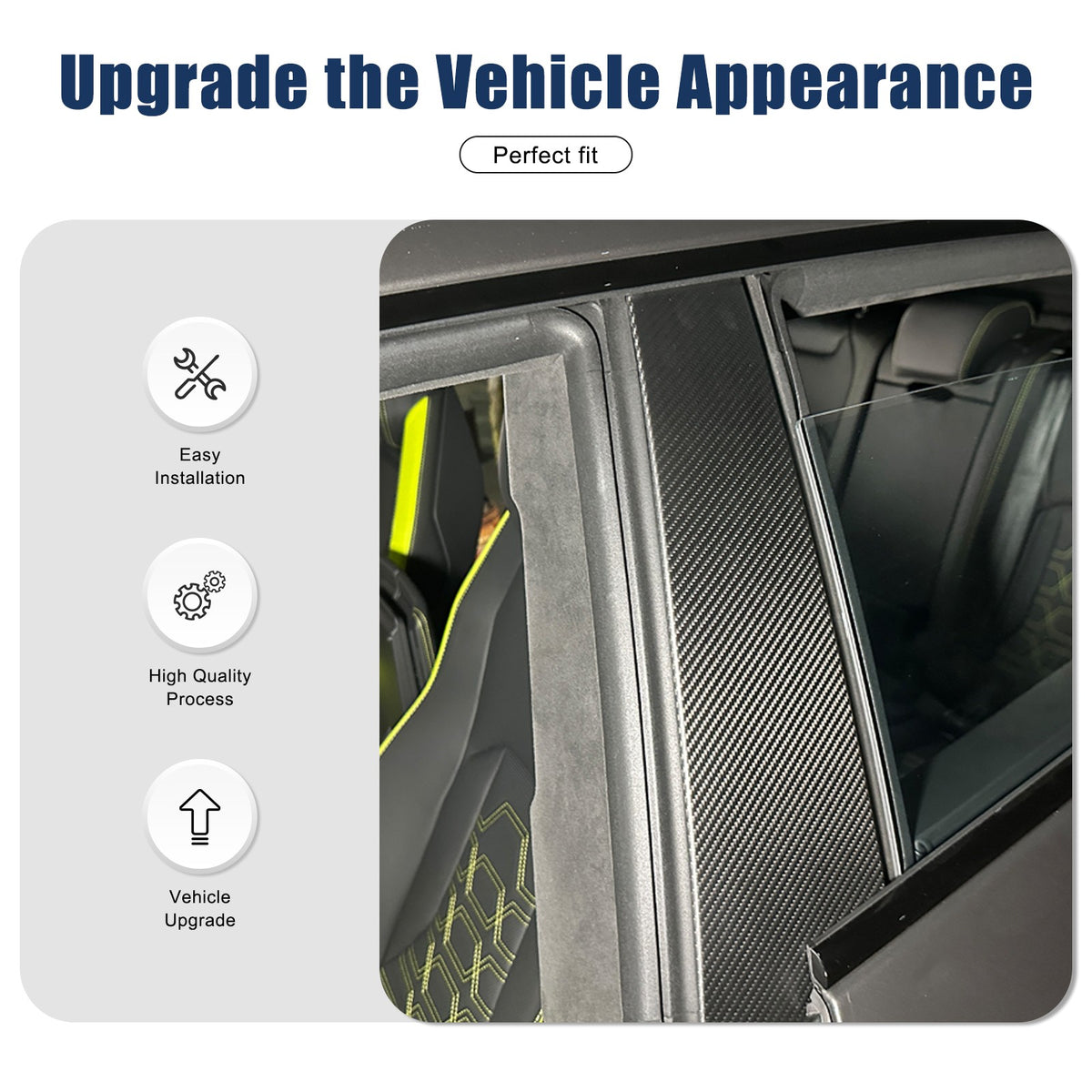Matte Real Dry Carbon Fiber Windshield B-pillar Trim For Lamborghini URUS 18-23 9