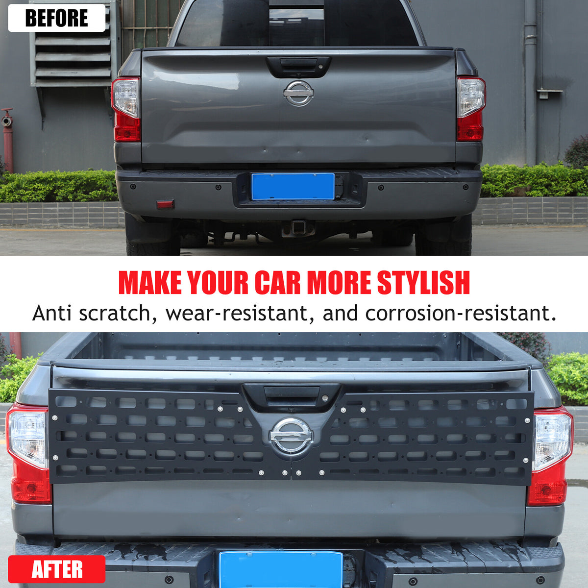 Rear Bed Molle Panel Truck Bed Tailgate Molle Panel For Nissan Titan 16-23 US 6
