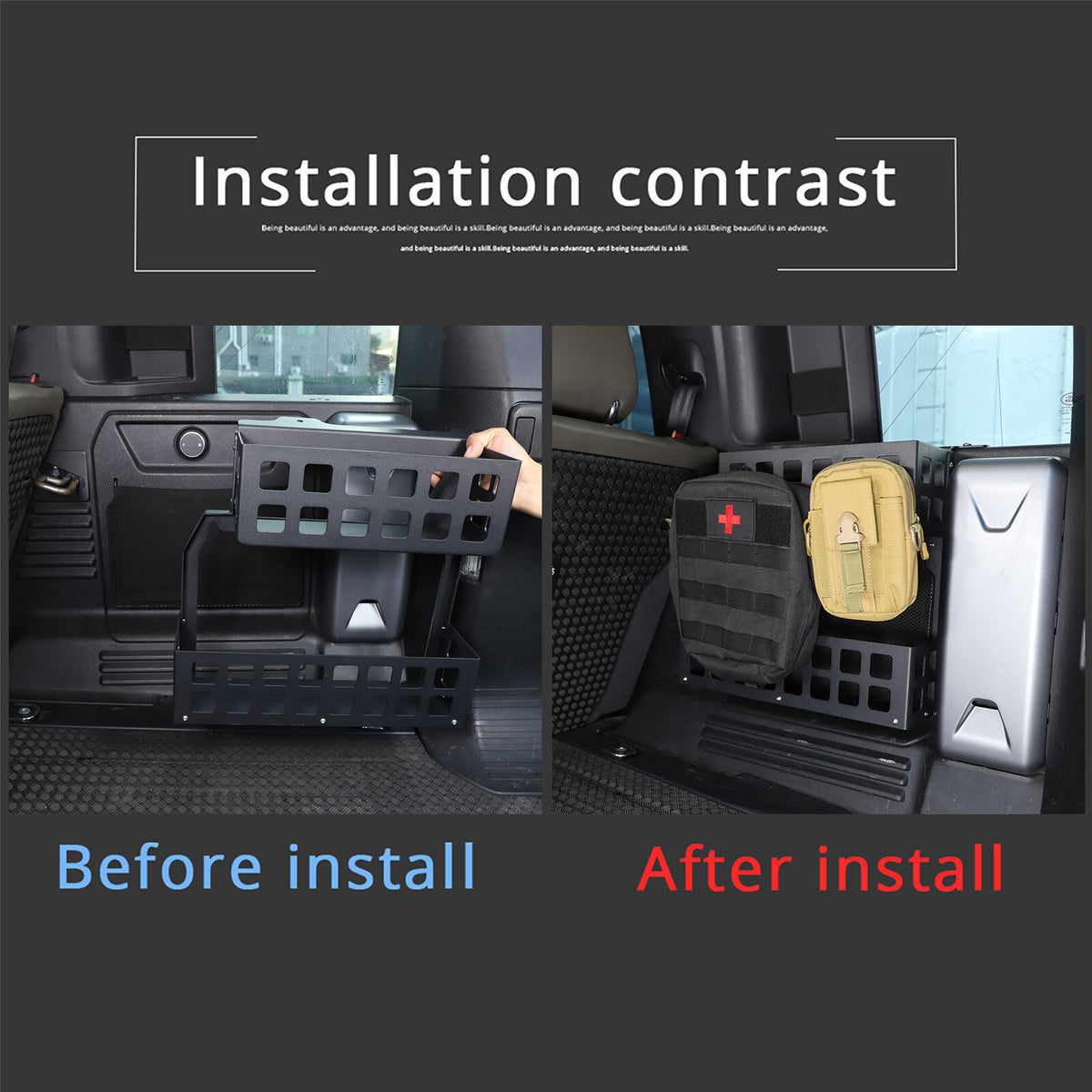 Trunk Cargo Right Side Storage Organizer Pocket Box For LR Defender 110 20-24 US 5