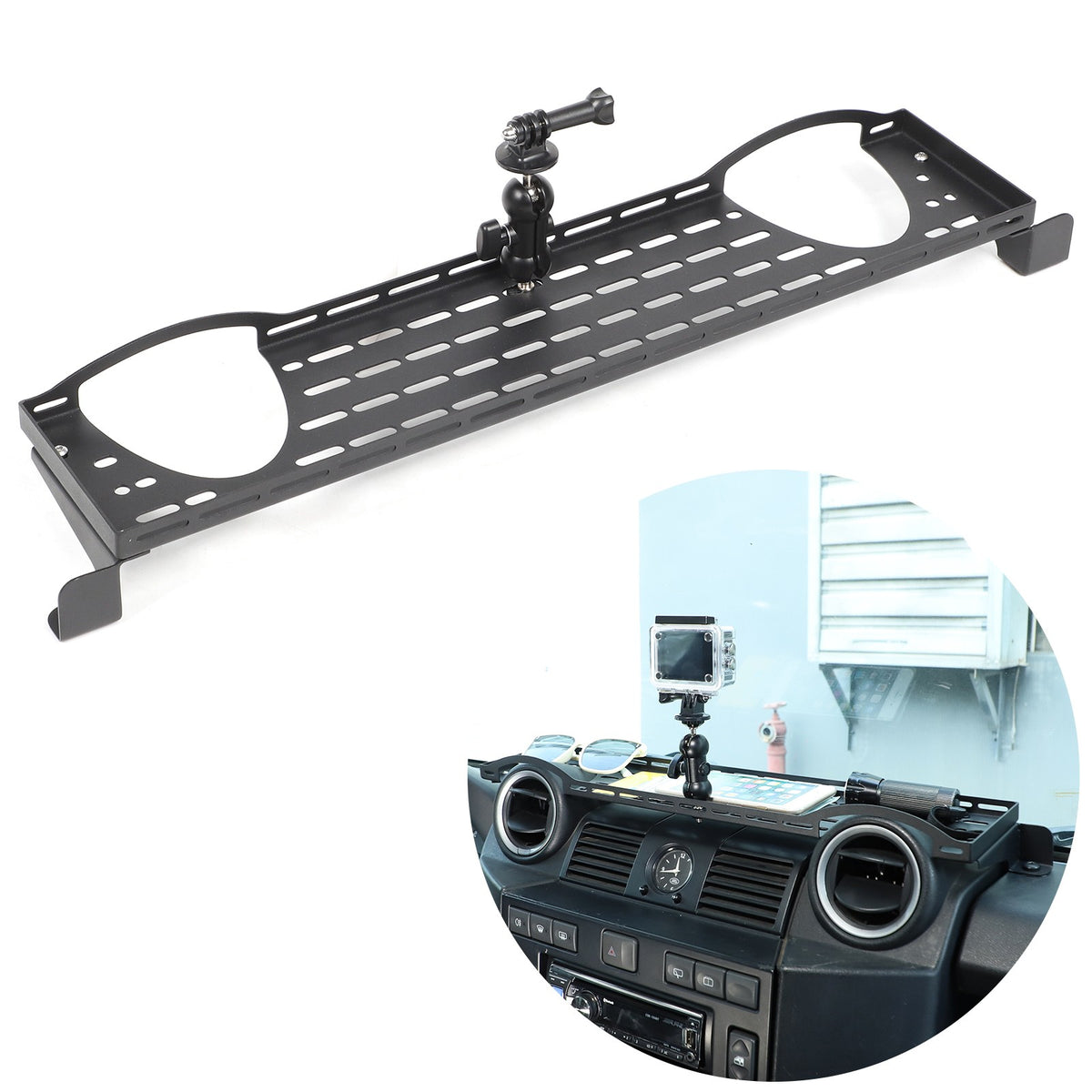 Dashboard Phone Holder Mount Bracket Storage Box Tray For LR Defender L316 04-18 17