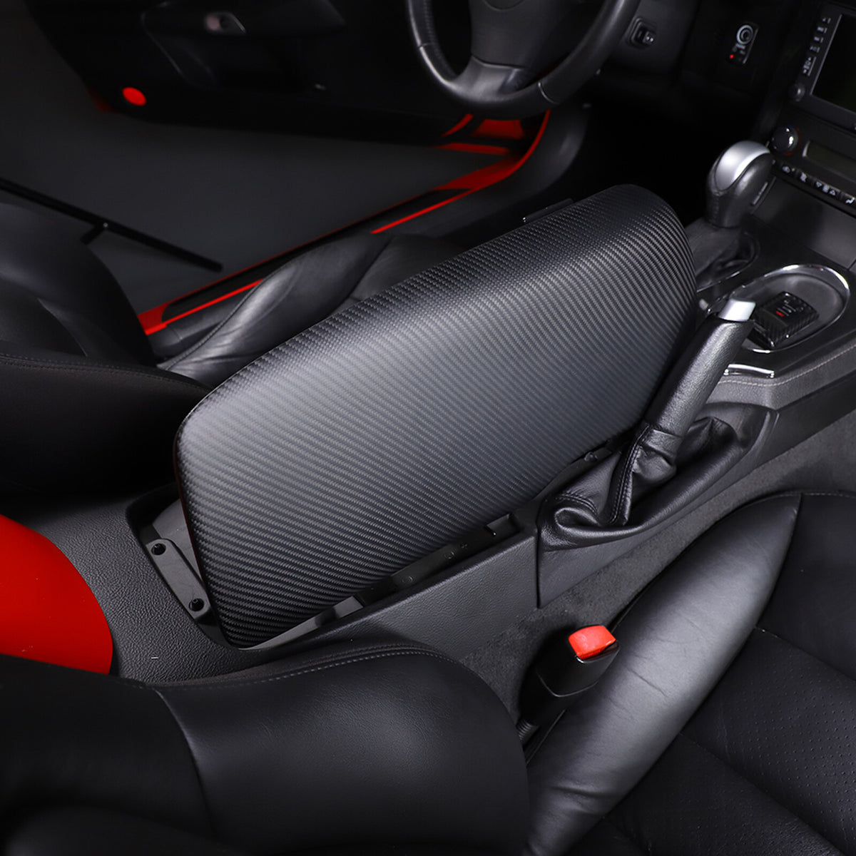 Matte Dry Real Carbon Fiber Center Console Trim Cover For Corvette C6 2005-13 44