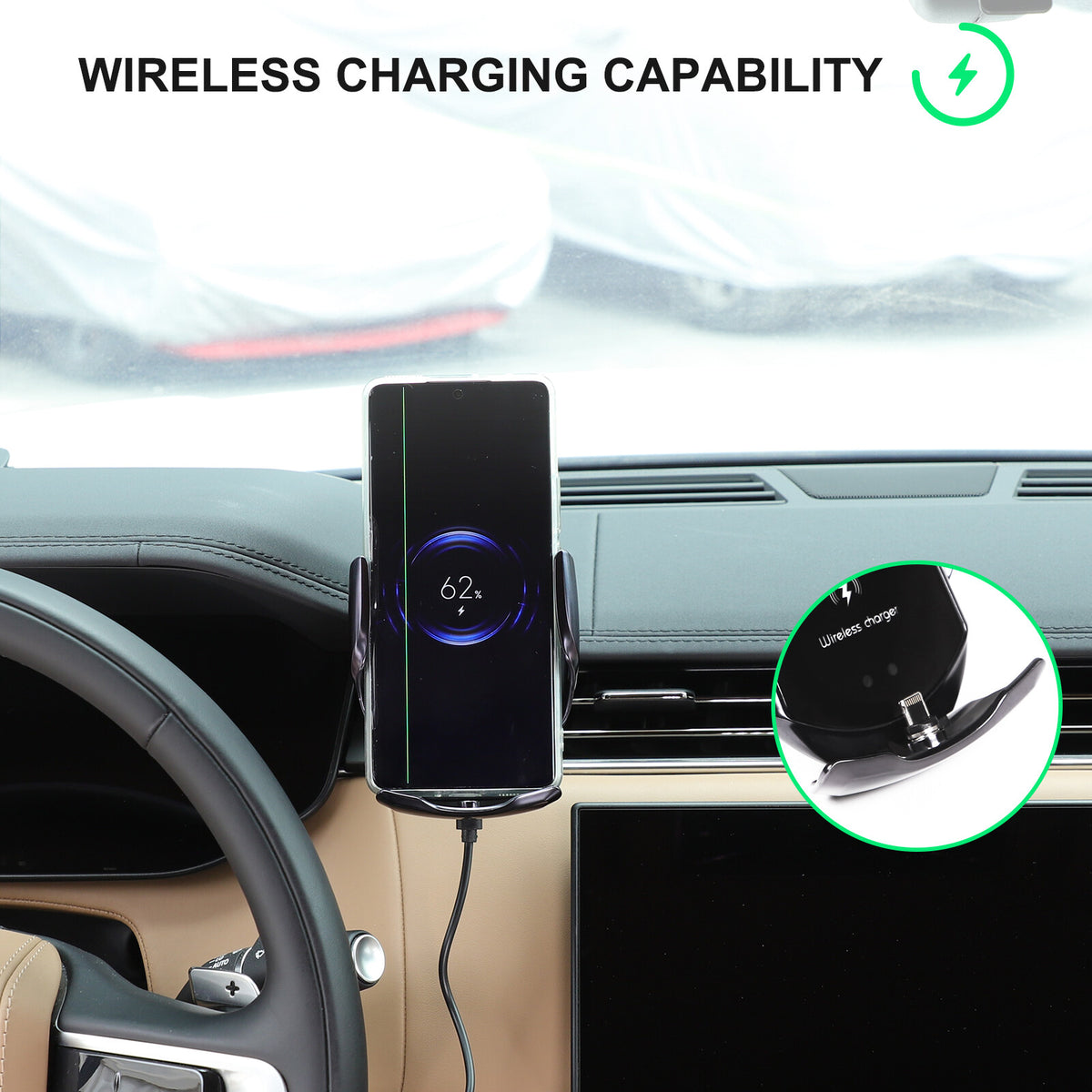 Wireless Charging Navigation Phone Bracket For Range Rover Vogue L460/Sport L461 7