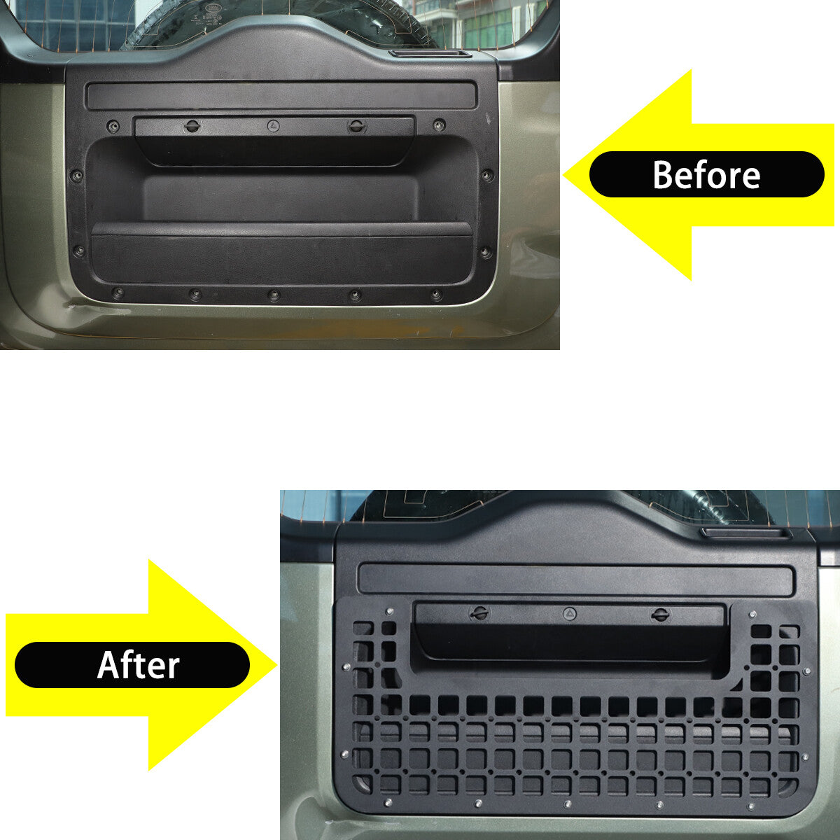 Tailgate Molle Panel Rear Door Cargo Organizer Storage For Land Rover Defender 19