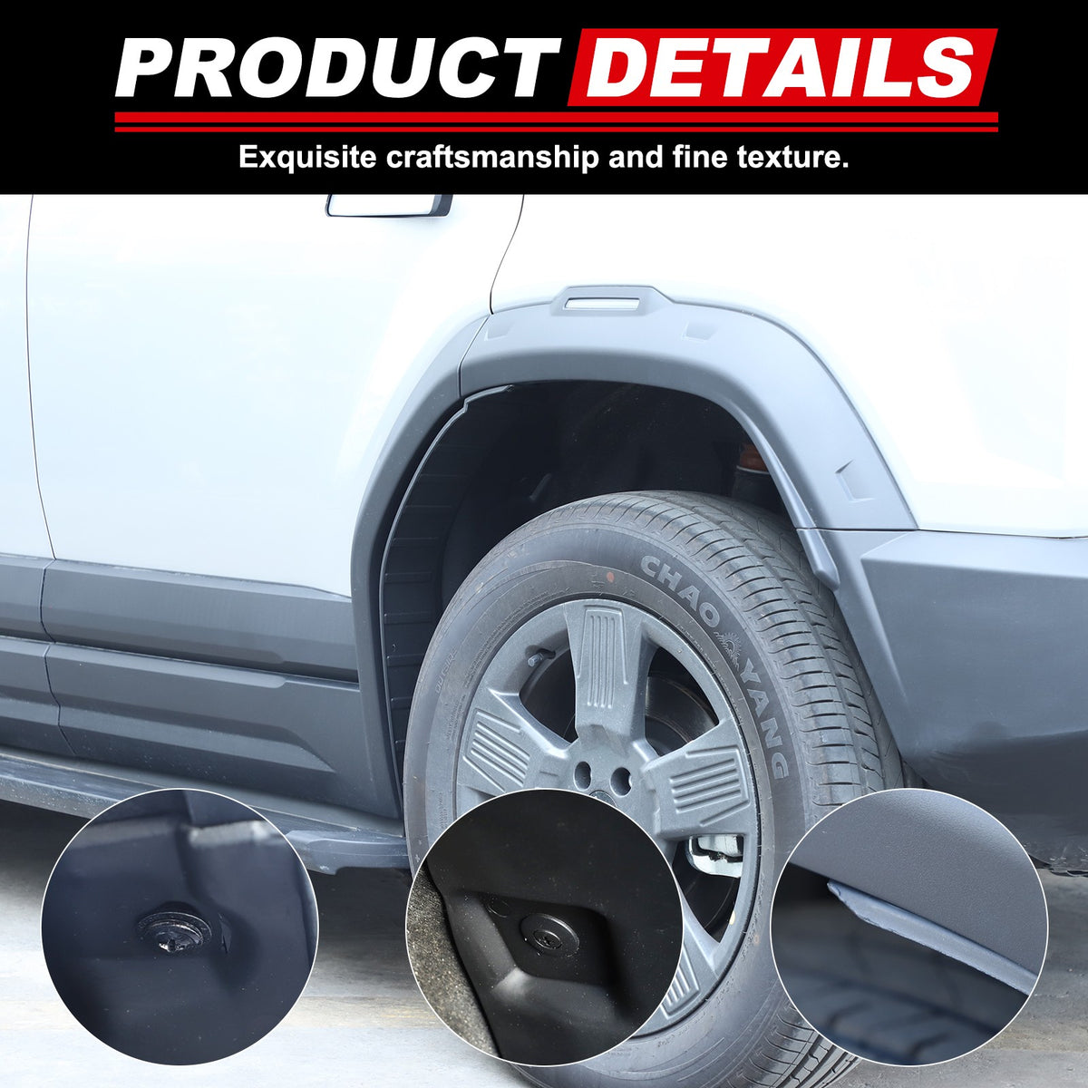 Car Rear Wheel Mud Flaps Splash Guards Trim Mudguard For Chery ICAR 03 2024+ 5