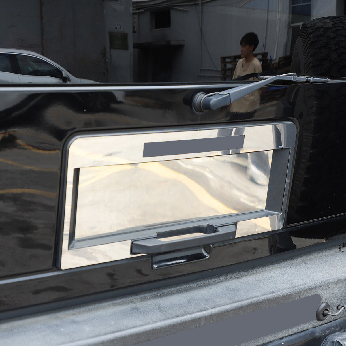 Steel Exterior Rear License Plate Frame Trim Cover For Hummer H2 2003-2009 5