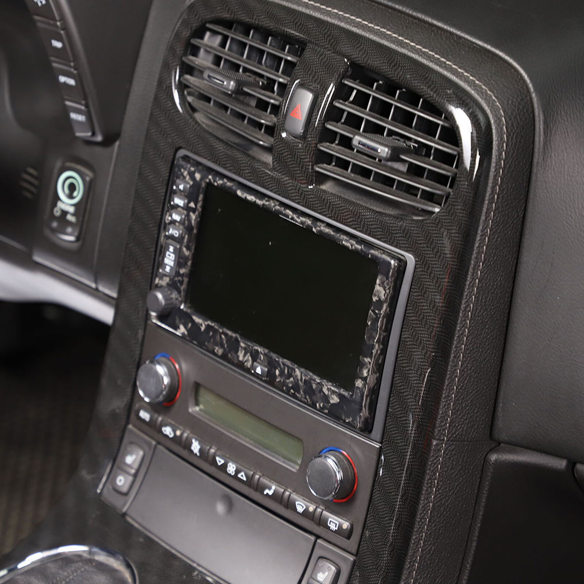 Forged Real Carbon Fiber Full Interior Set Decor Cover Trim Kit for Corvette C6 126