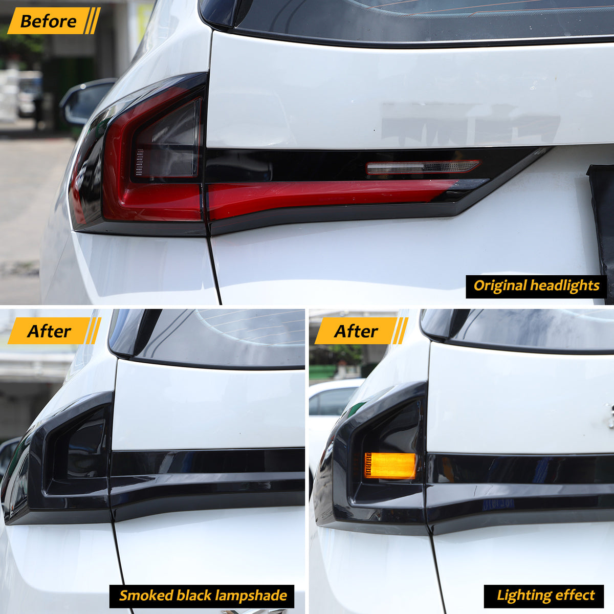 Smoked Black Rear Tail Light Guard Decor Cover Trim For BMW X1 iX1 U11 2023+ 11