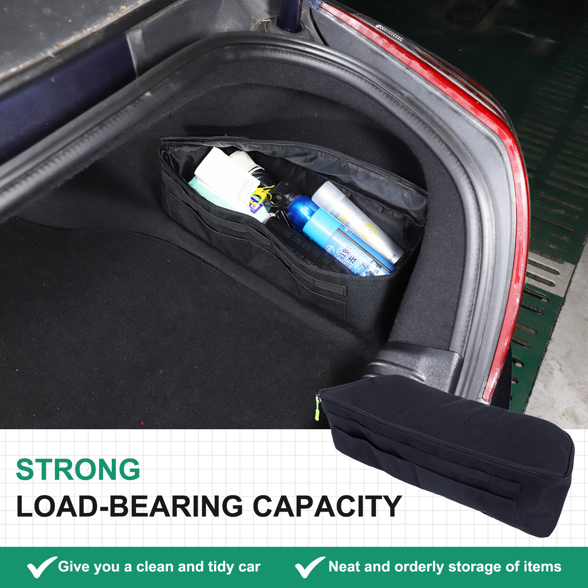 2x Rear Trunk Storage Bag Pockets Organizer Fit For Jaguar XJ X351 2010-2019 15