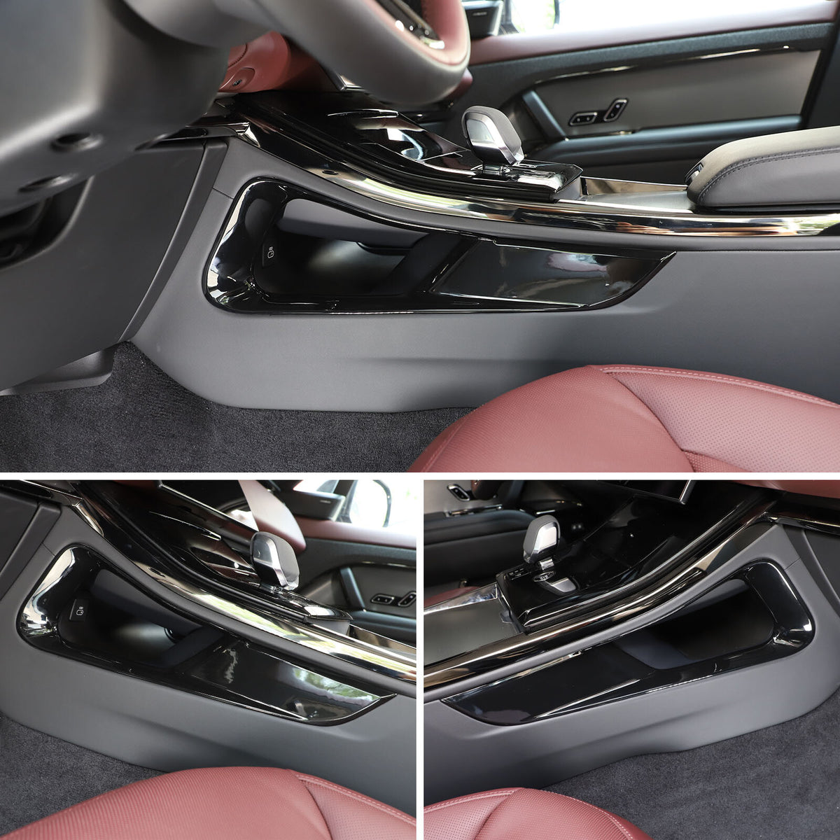 Glossy Black Center Console Gear Shift Strip Trim For Range Rover Sport 2023-24 3